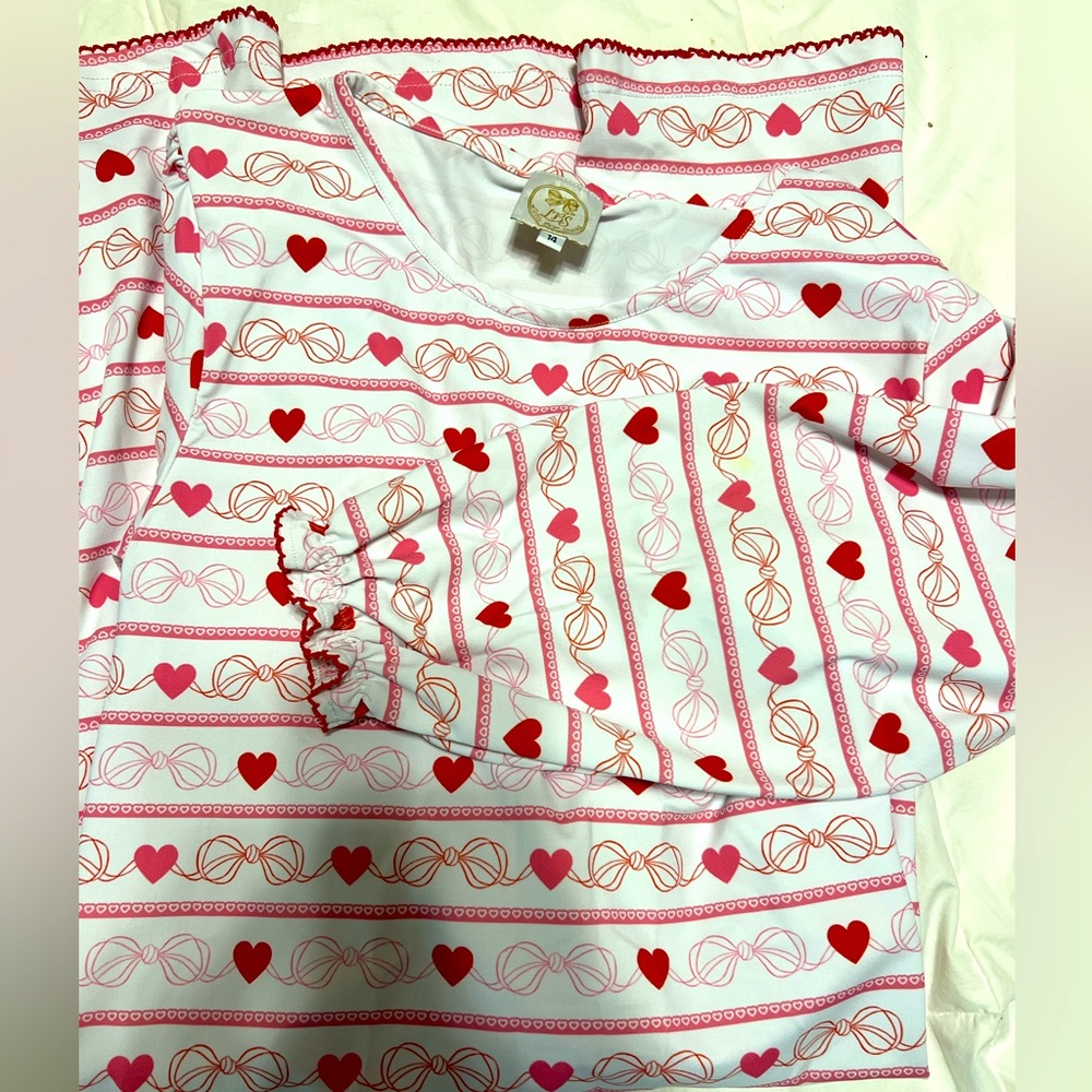 Charming Heart and Bow Kids Nightgown